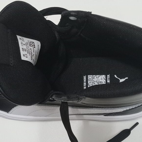 Puma Black White Platform High Top Sneaker Women's Athletic Shoe size 9 - Picture 8 of 9